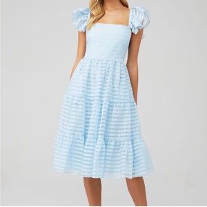 Amanda Uprichard Sky Blue Cedella Dress